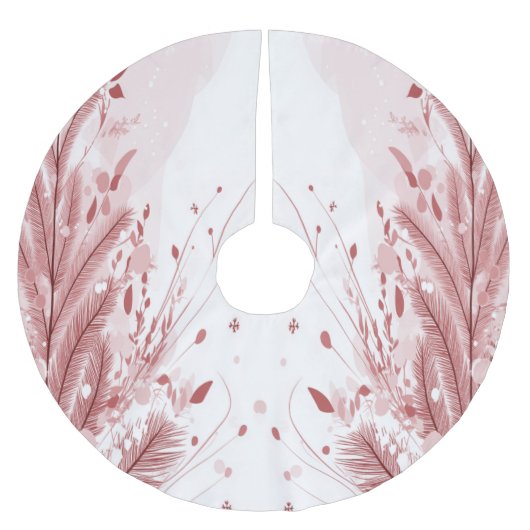 Rode Kerstpijnboom Sneeuw Decoratie Mooi Kerstboom Rok (Voorkant)