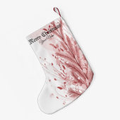 Rode Kerstpijnboom Sneeuw Decoratie Mooi Kleine Kerstsok (Achterkant (Hangend))