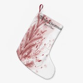 Rode Kerstpijnboom Sneeuw Decoratie Mooi Kleine Kerstsok (Voorkant (Hangend))