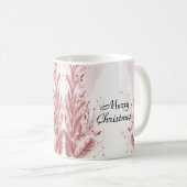 Rode Kerstpijnboom Sneeuw Decoratie Mooi Koffiemok (Voorkant rechts)