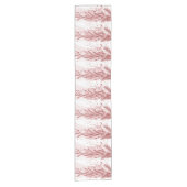 Rode Kerstpijnboom Sneeuw Decoratie Mooi Korte Tafelloper (Voorkant)