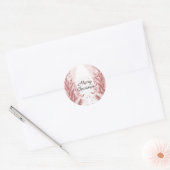 Rode Kerstpijnboom Sneeuw Decoratie Mooi Ronde Sticker (Envelop)