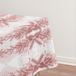 Rode Kerstpijnboom Sneeuw Decoratie Mooi Tafelkleed