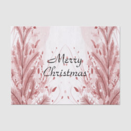 Rode Kerstpijnboom Sneeuw Decoratie Mooi Tissuepapier