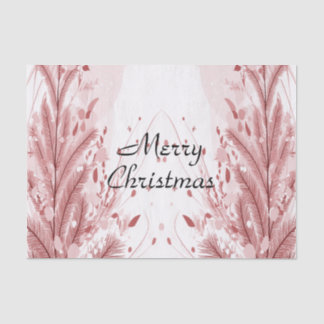 Rode Kerstpijnboom Sneeuw Decoratie Mooi Tissuepapier