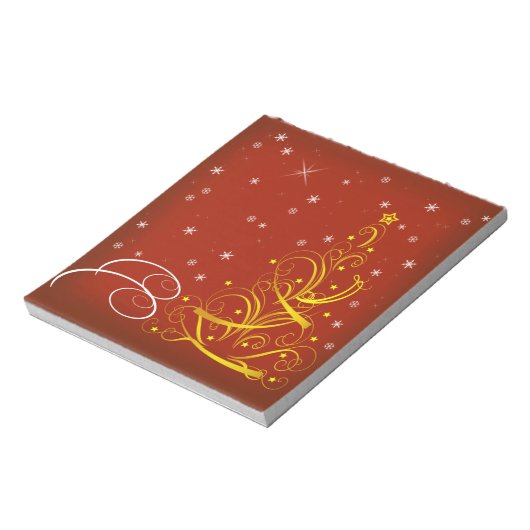 Rode kerstscène notitieblok (Linkerzijde)