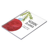 Rode kerstsieraar, huwelijkspanner notitieboek (Linkerzijde)