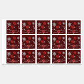 Rode kerstsierlabels labels (Vel)