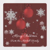 Rode kerstsierlabels labels (Design 2)