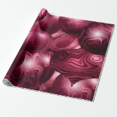 Rode kerstsiervoorwerpen, omslagpapier cadeaupapier (Uitgerold)