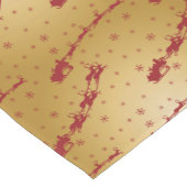 Rode kerstslee op goud korte tafelloper (Hoek)