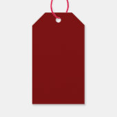 Rode Kerstsneeuwman Cadeaulabel (Achterkant)