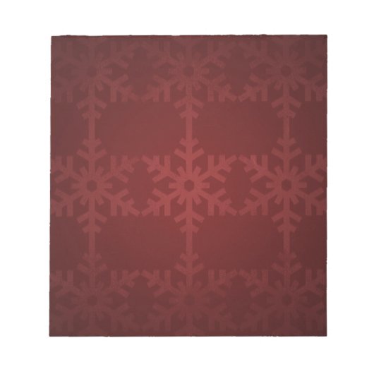 Rode kerstsneeuwvlok notitieblok (Voorkant)