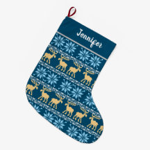 Rode kerstsnowflakes Elk noords blauw patroon