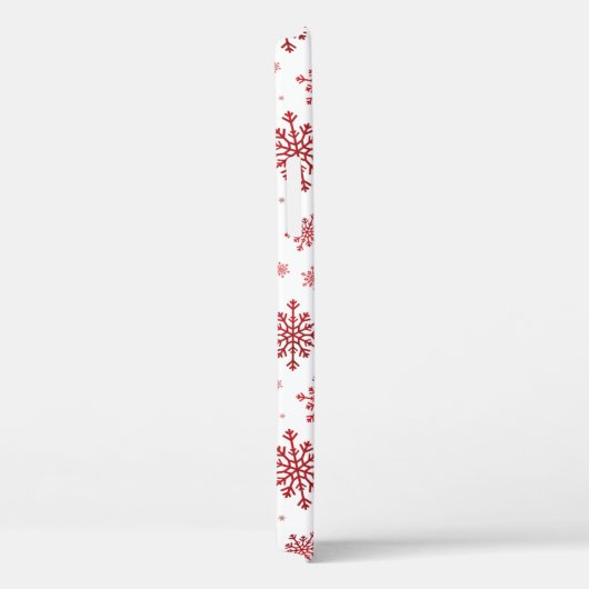  rode kerstsnowflakes op winterwit Case-Mate iPhone case (Achterkant / Rechts)