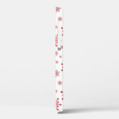 rode kerstsnowflakes op winterwit Case-Mate iPhone case (Achterkant / Links)