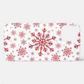 rode kerstsnowflakes op winterwit Case-Mate iPhone case (Achterkant (horizontaal))