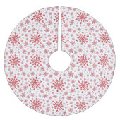  rode kerstsnowflakes op winterwit kerstboom rok (Voorkant)