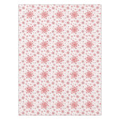  rode kerstsnowflakes op winterwit tafelkleed (Voorkant)