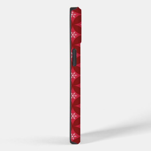 Rode kerstsnowflakes telefoontas Case-Mate iPhone case (Achterkant / Rechts)