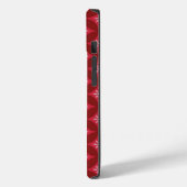 Rode kerstsnowflakes telefoontas Case-Mate iPhone case (Achterkant / Links)