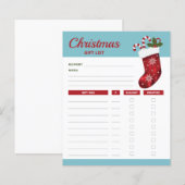 Rode Kerstsok - Kerstcadeau Lijst Plannen (Voorkant / Achterkant)