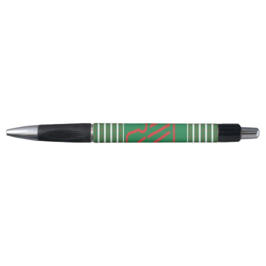 Rode Kerstsok op Groen Pen (Voorkant)