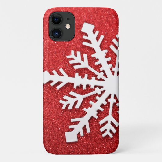 Rode kerstsparkels Case-Mate iPhone case (Achterkant)