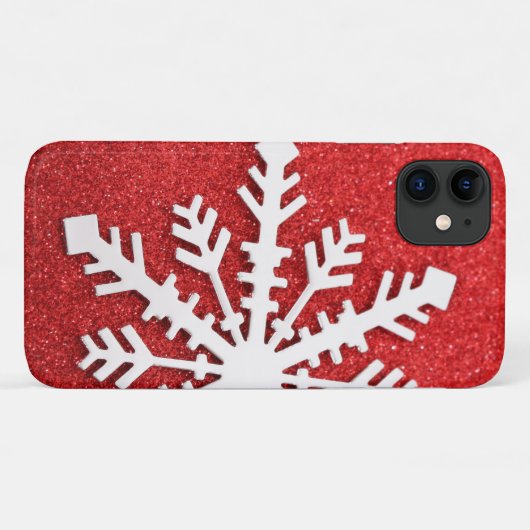 Rode kerstsparkels Case-Mate iPhone case (Achterkant (horizontaal))
