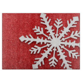 Rode kerstsparkels snijplank (Voorkant)