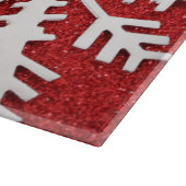 Rode kerstsparkels snijplank (Hoek)