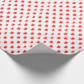 Rode kerststaart cadeaupapier (Hoek)