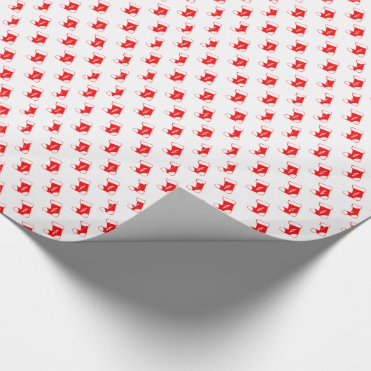 Rode kerststaart cadeaupapier (Hoek)