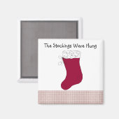 Rode kerststaart magneet (Voorkant / Achterkant)