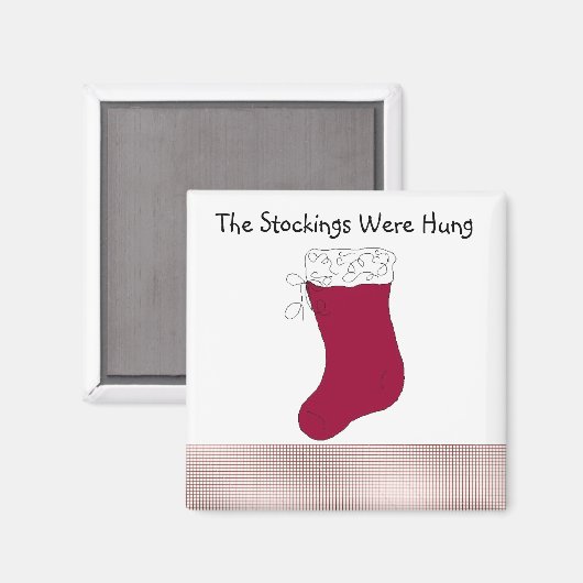 Rode kerststaart magneet (Voorkant / Achterkant)