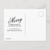 Rode kerstster feestdagenkaart (Achterkant)