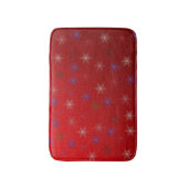 rode kerststerren badmat (Voorkant Verticaal)