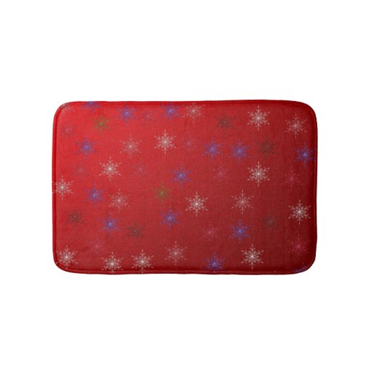 rode kerststerren badmat (Voorkant)