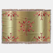 Rode kerststerren op goud deken (Voorkant)