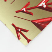 Rode kerststerren op goud fleece deken (Hoek)