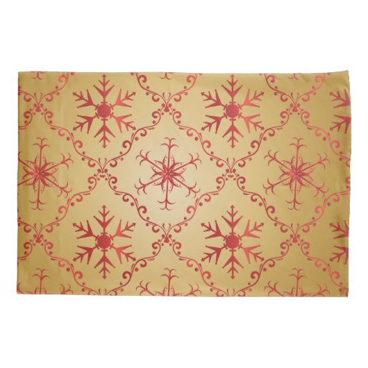 Rode kerststerren op goud kussensloop (Achterkant)