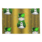 Rode kerststerren op goud kussensloop (Achterkant-Rechts)