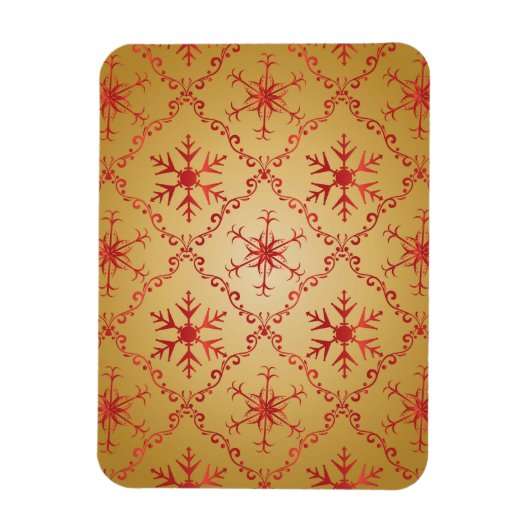 Rode kerststerren op goud magneet (Verticaal)