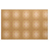 Rode kerststerren op goud stof (Yard (91,4 cm))