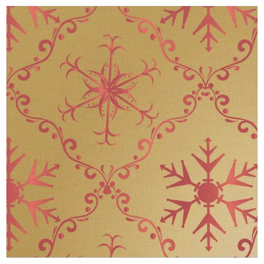 Rode kerststerren op goud stof (Close Up)