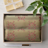 Rode kerststerren op goud tissuepapier (Geschenk)