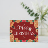 Rode Kerststol Kerstmis Feestdagenkaart (Staand voorkant)