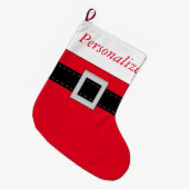 Rode kerststop met gordel en sluiting grote kerstsok (Voorkant (Hangend))