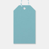 Rode Kerststrump op Blauw - Prettig Kerstfeest Cadeaulabel (Achterkant)