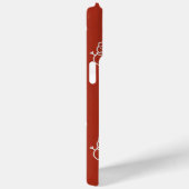 Rode kersttextuur met feestelijke elementen Case-Mate iPhone case (Achterkant / Rechts)